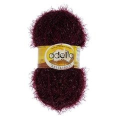 Пряжа Adelia "BRILLIANT" 100% полиэстер №30 т.сиреневый - 10 мотков по 50 г