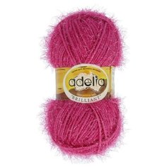 Пряжа Adelia "BRILLIANT" 100% полиэстер №06 розовый - 10 мотков по 50 г