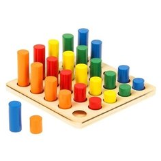 Головоломка "Столбики логические", 25 цветных фигур 452132 Лесная мастерская