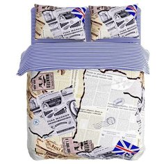 Комплект постельного белья, евро, СИРЕНЬ, Вырезки