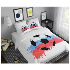 Комплект постельного белья, евро, СИРЕНЬ, Футбольный клуб