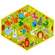 Дидактические игры и материалы Головоломка "Запоминаем животных", пасьянс, П202 4276089 Лесная мастерская