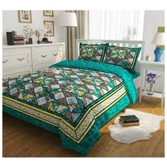 Комплект постельного белья, евро, СИРЕНЬ, Изумрудные сны