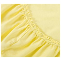 Простыня трикотажная на резинке, Ricotio, 180х200х20см, жёлтый