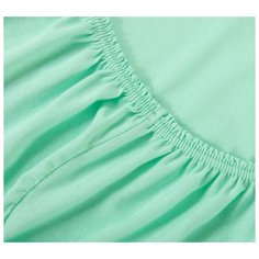 Простыня трикотажная на резинке, Ricotio, 160х200х20см, мятный