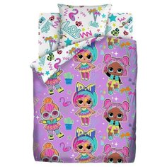 Комплект постельного белья, 1,5сп, Непоседа, "LOL Surprise!", Neon, поплин, н(50х70)