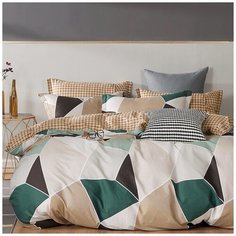 Комплект постельного белья, евро, Letto, SM572, (н2)70х70см, сатин