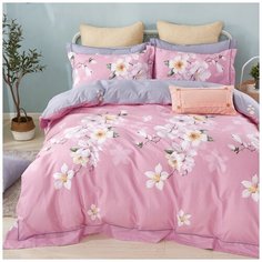 Комплект постельного белья, евро, Letto, SM580, (н2)70х70см, сатин