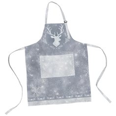 Фартук кухонный размер L Новогодний олень серебряный sfer.tex 1761191