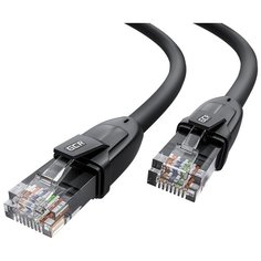 Патч-корд GCR RJ-45 - RJ-45 (GCR-LNC610), черный, 1.5 м