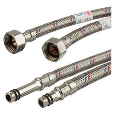 ПОДВОДКА ГИБКАЯ ДЛЯ СМЕСИТЕЛЕЙ (ЛАТУНЬ) 80 СМ (КОМПЛЕКТ 2 ШТ.) (1/50) "ELKA"