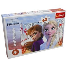Пазл Trefl Зачарованный мир Анны и Эльза, 60 деталей