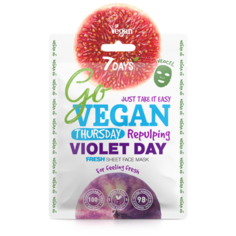 7DAYS Тканевая маска для лица косметическая GO VEGAN Thursday Восстановление, Гиалурон и Инжир, 25 г