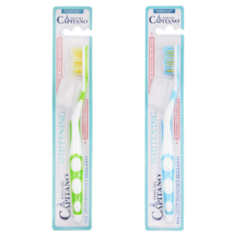 Комплект 2 шт Pasta del Capitano Зубная щетка Отбеливание (мягкая щетина) цвет зеленый и голубой