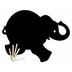 Магнитная меловая доска Doski4you Слон для рисования на холодильник + мел / детская грифельная черная