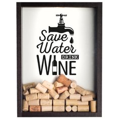 Копилка для винных пробок Том Полкер "Береги воду-пей вино" комбинированная