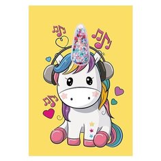 Блокнот- раскраска А5 с объемной аппликацией "Рог"