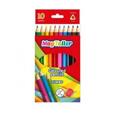Карандаши цветные толстые Magtaller KUVIO JUMBO, 10 цветов