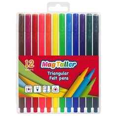 Фломастеры Magtaller KEYS, 12цветов, пластиковая коробка с подвесом