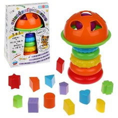 Развивающий набор Knopa Грибочек, Пирамидка, Сортер (87072)