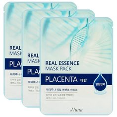НАБОР: Тканевая маска с плацентой, 25мл, Jluna, 3 шт Juno