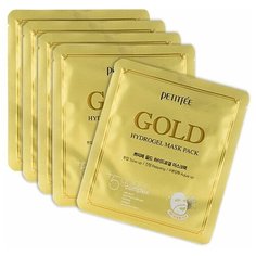 PETITFEE Набор Гидрогелевая маска для лица ЗОЛОТО Gold Hydrogel Mask Pack, 5 шт