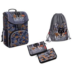 Ученический ранец ErichKrause® ErgoLine® 15L Rough Native с наполнением 48344/1