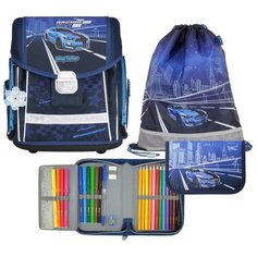 Ранец школьный MagTaller EVO, Racing blue, с наполнением