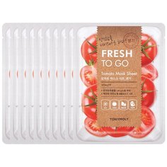 TONYMOLY Освежающая тканевая маска для лица с экстрактом томата FRESH TO GO Tomato Mask Sheet 10шт 22 г