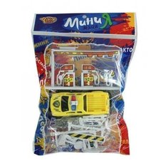 Игровой набор Заправочная станция, машина инерционная, АЗС, дорож.знаки Shantoy Gepay M6453 Наша Игрушка