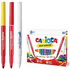 Фломастеры Carioca "Magic", 20 шт, 18 цветов + 1 изменяющий цвет + 1 стирающий (41369)