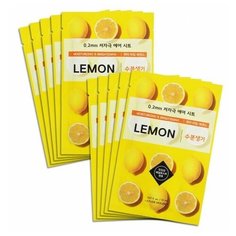 ETUDE HOUSE Маска для лица тканевая с экстрактом лимона 0.2 Air Mask Lemon Moisturizing & Brightening 10шт