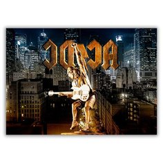 Магнит на холодильник большой - A4, AC/DC бронзовый Drabs
