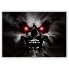 Магнит на холодильник малый - A5, Skull on sky Drabs