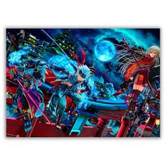 Магнит на холодильник большой - A4, Аниме Наруто арт Drabs