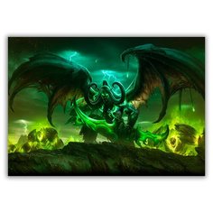Магнит на холодильник малый - A5, Иллидан, ярость бури из Варкрафт Drabs