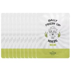 VILLAGE 11 FACTORY Тканевая маска с экстрактом алоэ Daily Fresh Up Mask Aloe 10шт