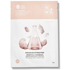 Glow Witch New York Омолаживающая биоцеллюлозная маска для лица (3-е поколение) с пробиотиками, черным и белым трюфелем