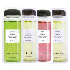 Eco Secret Набор Детокс маски из натурального сока 20 мл*4 шт (Red ,Green, White ).