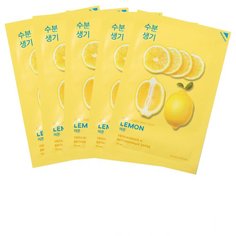 Holika Holika Набор тонизирующих тканевых масок для лица с экстрактом лимона Pure Essence Mask Sheet Lemon 20 мл*5 шт