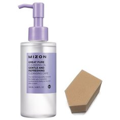 MIZON Гидрофильное масло для снятия макияжа GREAT PURE CLEANSING OIL, 145мл + спонж