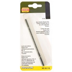 Пилки Proxxon N9 для лобзика, крупный зуб, для мягких материалов, 12 шт 28116