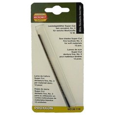 Пилки Proxxon N3 для лобзика, мелкий зуб, для мягких материалов, 12 шт 28118