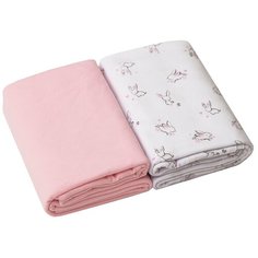 Пеленка трикотажная,90х120,2 шт.,розовый Baby Nice