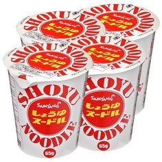 Лапша быстрого приготовления Shoyu со вкусом соевого соуса Samyang, стакан 65 г х 4 шт