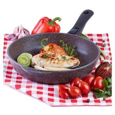 Сковорода-гриль Традиция Доломит литая 26 см со съемной ручкой