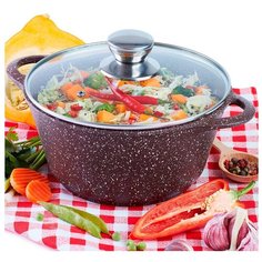 Кастрюля Традиция Доломит литая 2,0 л с крышкой