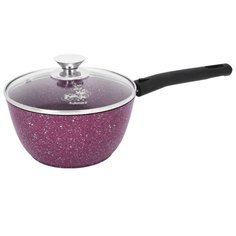 Кастрюля-ковш KUKMARA Trendy style mystery 1,5 л литая со съемной ручкой и стеклянной крышкой