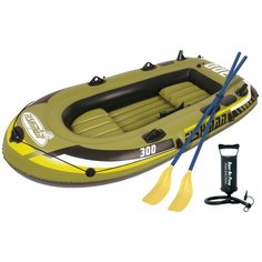 Лодка надувная JILONG FISHMAN 300SET,с веслами и насосом,252х125х40 см