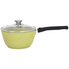 Кастрюля KUKMARA Trendy style lime литая 1,5 л со съёмной ручкой и стеклянной крышкой